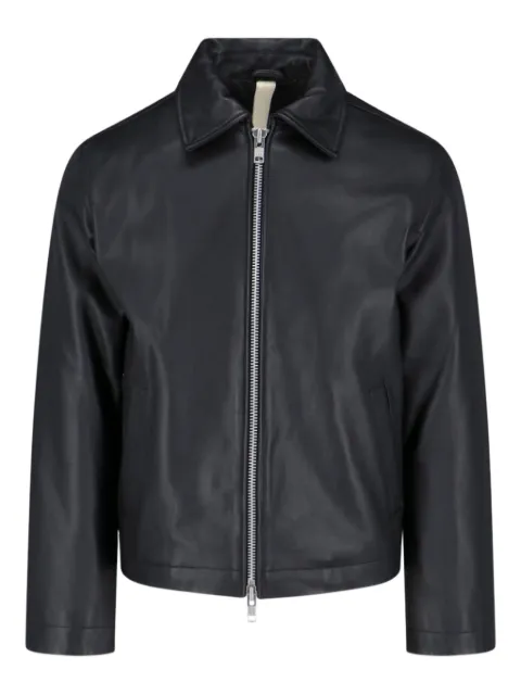 Sunflower zip-front leather jacket