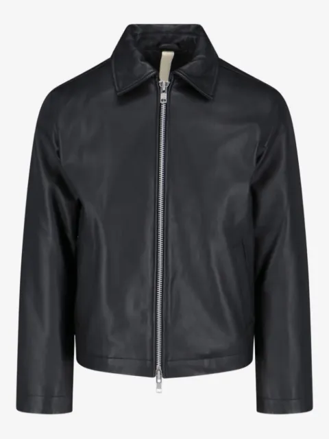 Sunflower zip-front leather jacket