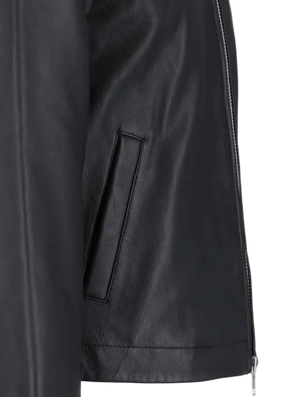 ジャケット・アウター sunflower leather jacket Sunflower zip-front Leather Jacket | Black | FARFETCH