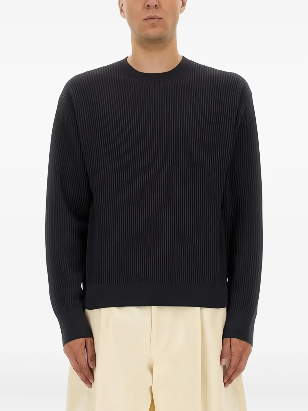 Studio Nicholson ribbed crewneck sweater | Blue | Image 1