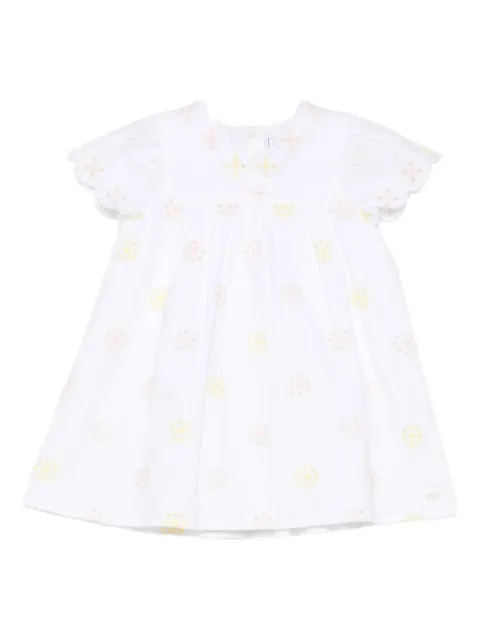 Tartine Et Chocolat embroidered scallop-edge dress and bloomers set