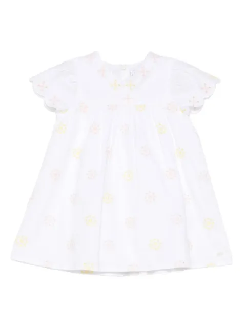 Tartine Et Chocolat embroidered scallop-edge dress and bloomers set