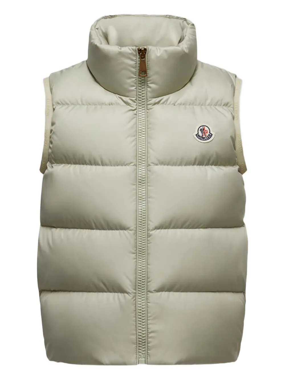 Moncler Enfant Prudence gewatteerde bodywarmer met rits Groen