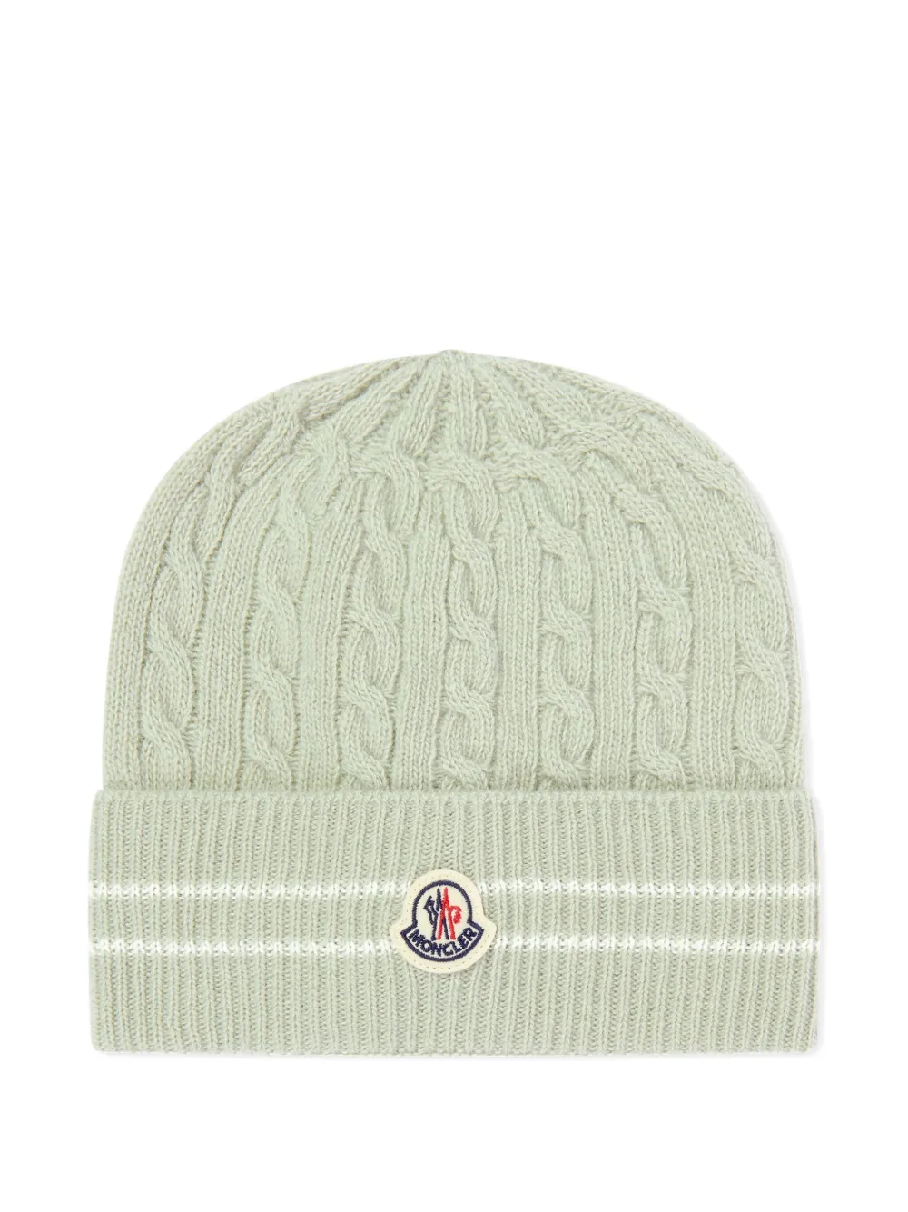 Moncler Enfant Kabelgebreide muts Groen