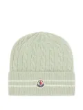 Moncler Enfant cable-knit beanie - Green