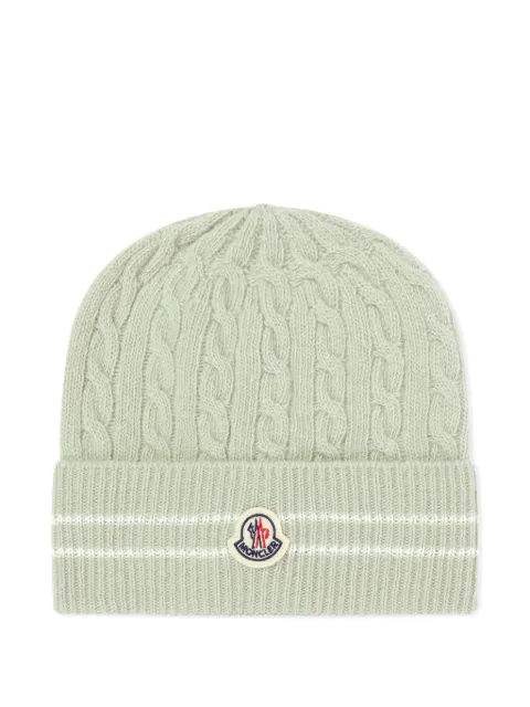 Moncler Enfant gorro en tejido de ochos