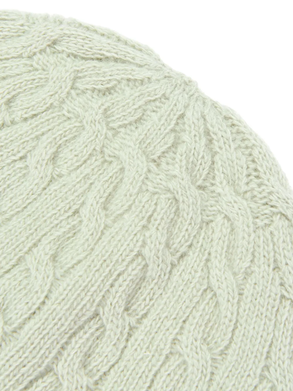 Moncler Enfant Kabelgebreide muts Groen
