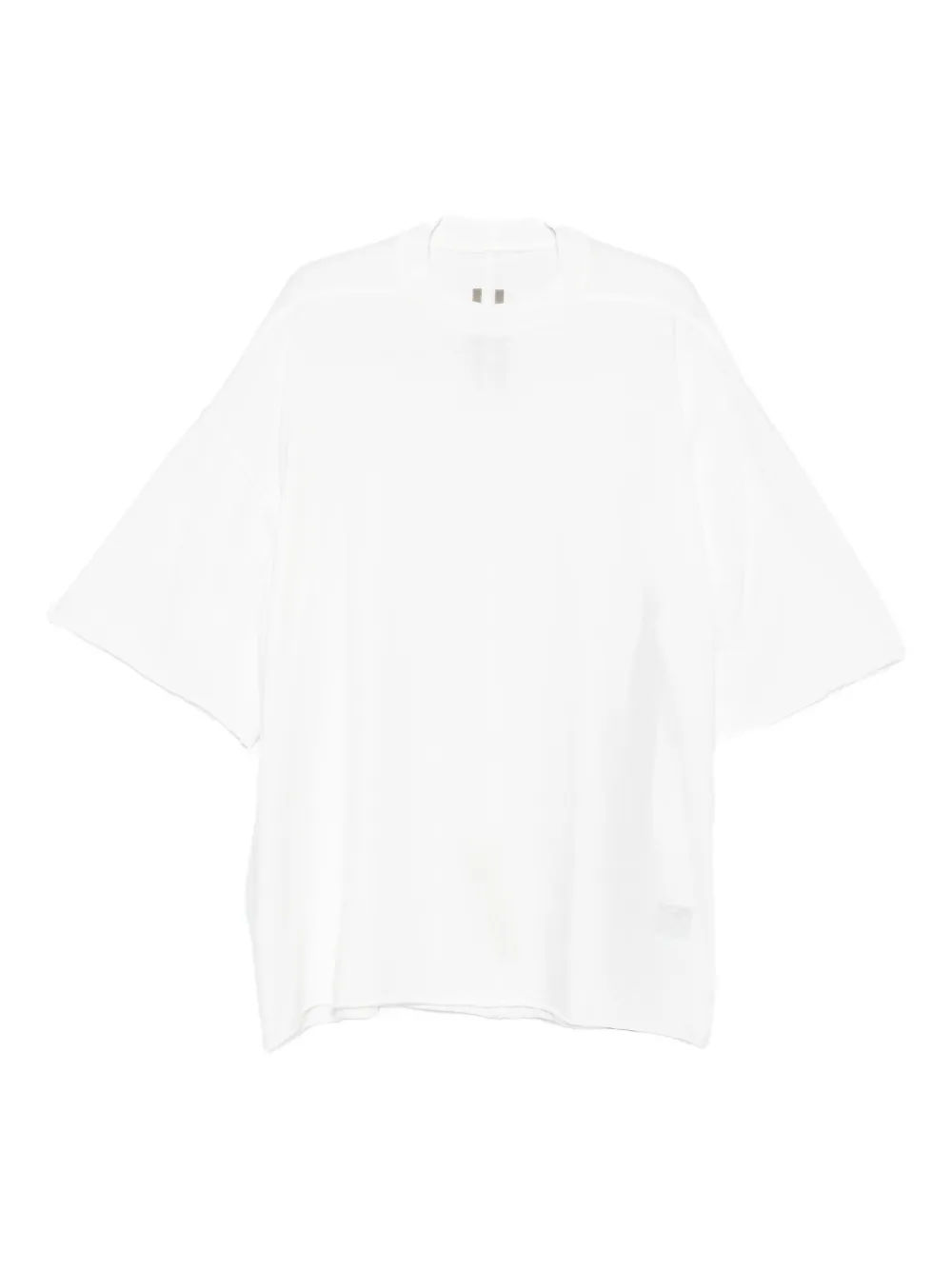 Rick Owens Drkshdw Dropped-hem T-shirt In White