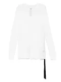 Rick Owens DRKSHDW side-tie long-sleeve T-shirt - White