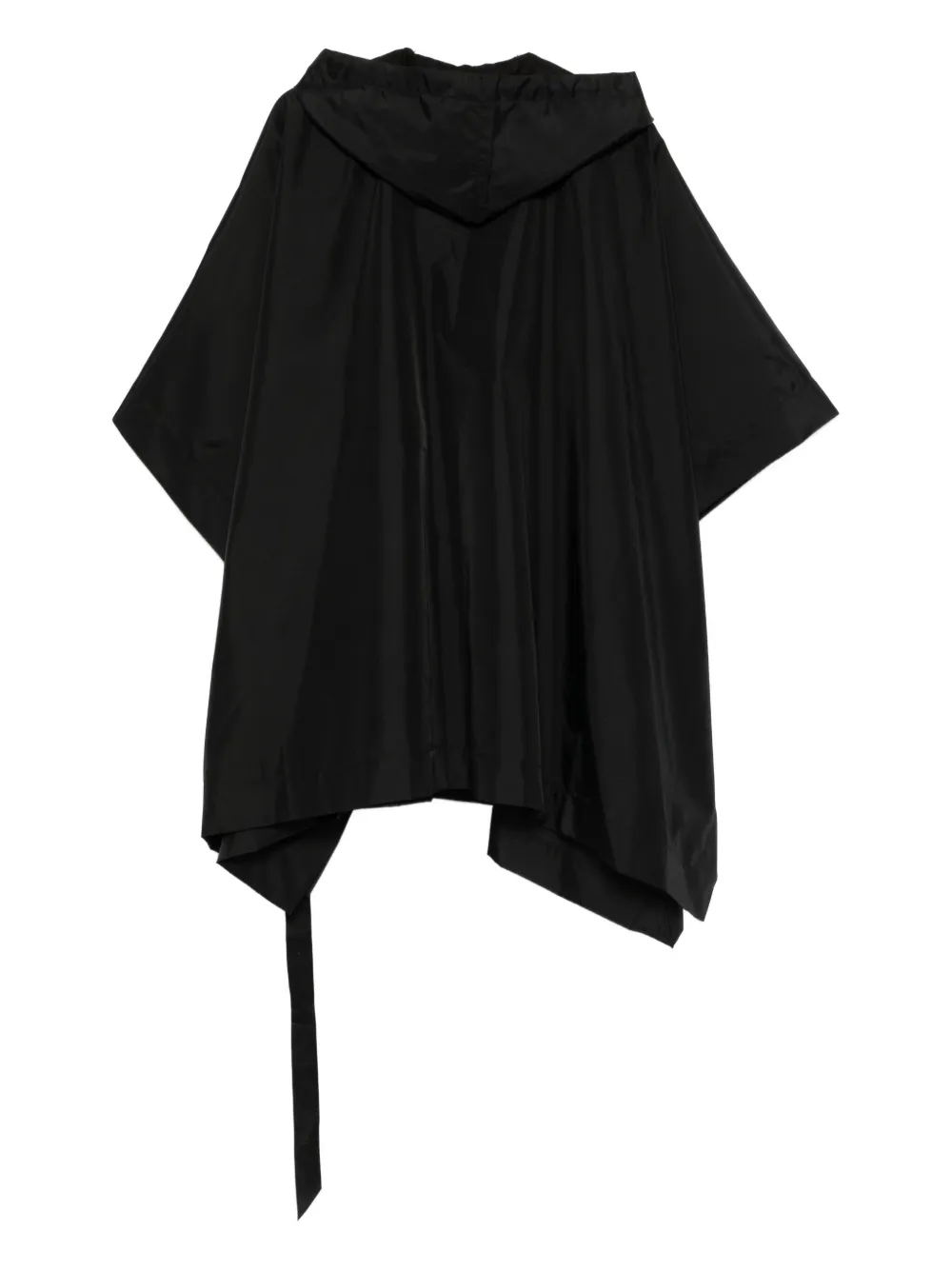Rick Owens DRKSHDW Katoenen cape met capuchon Zwart