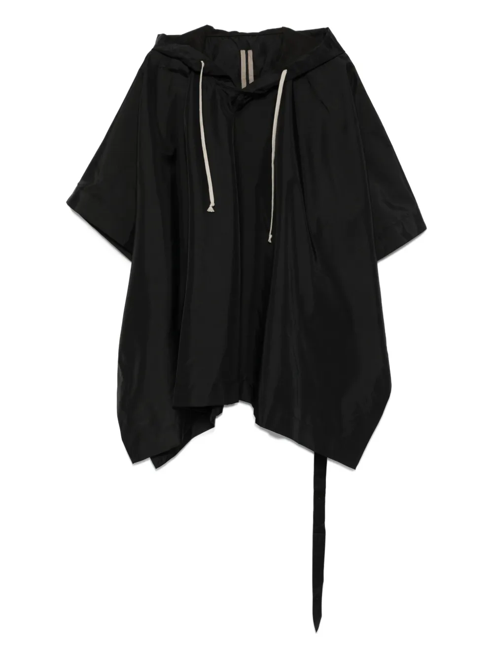 Rick Owens DRKSHDW Katoenen cape met capuchon Zwart