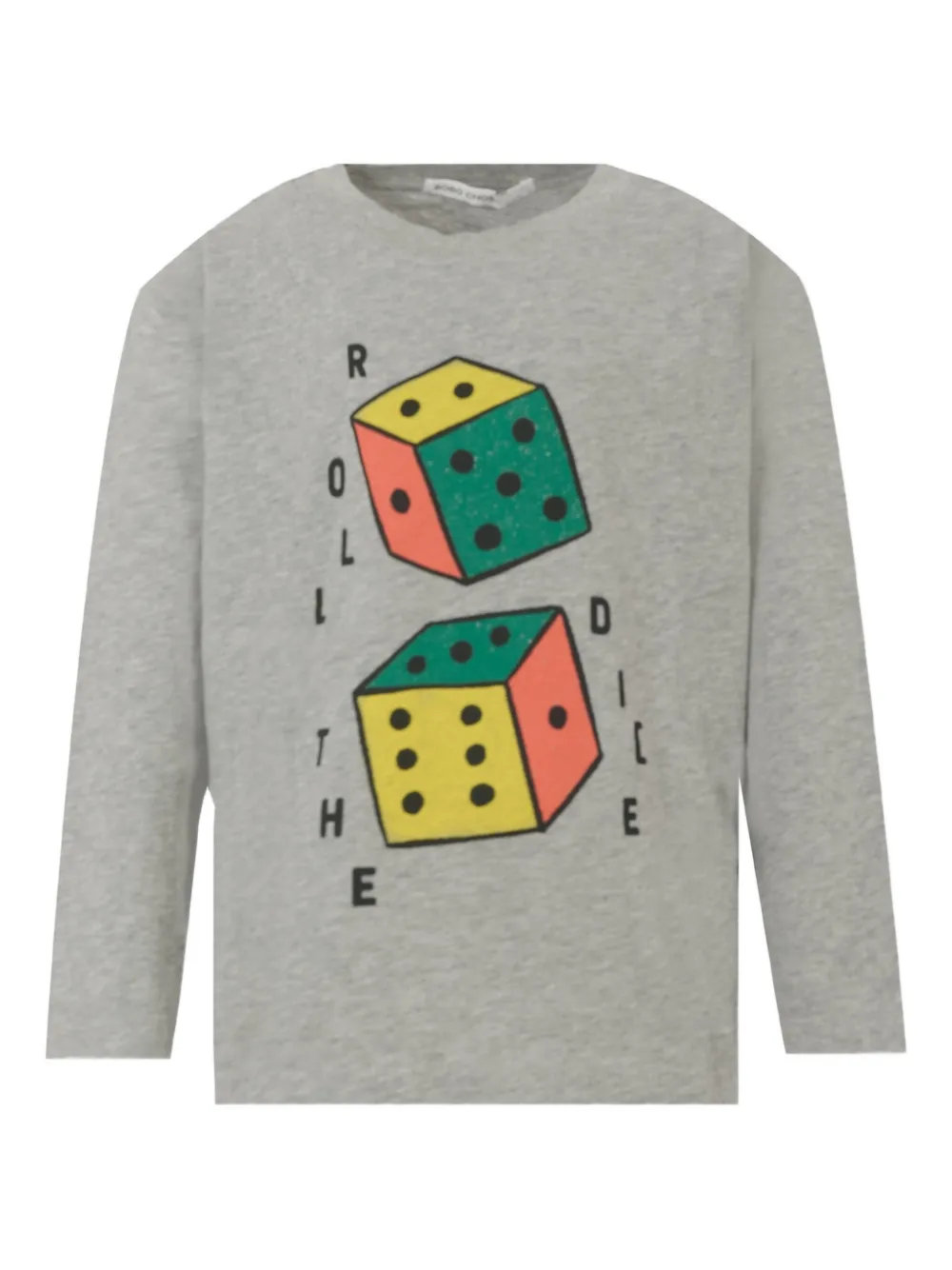 Bobo Choses Dice-print Long-sleeved T-shirt In Gray