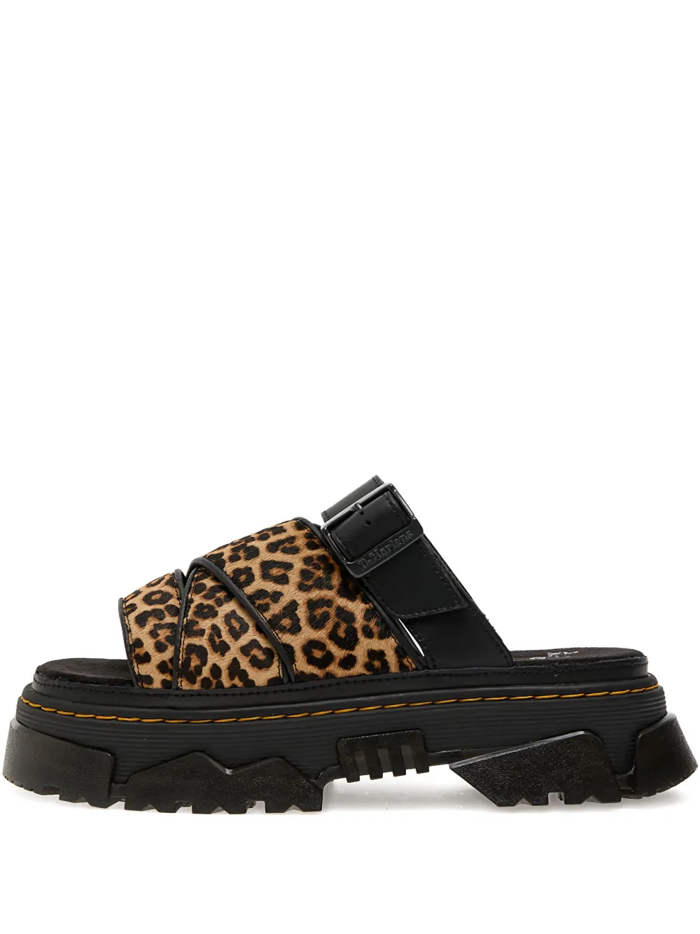 Dr. Martens Mattison leopard-print platform sandals Black