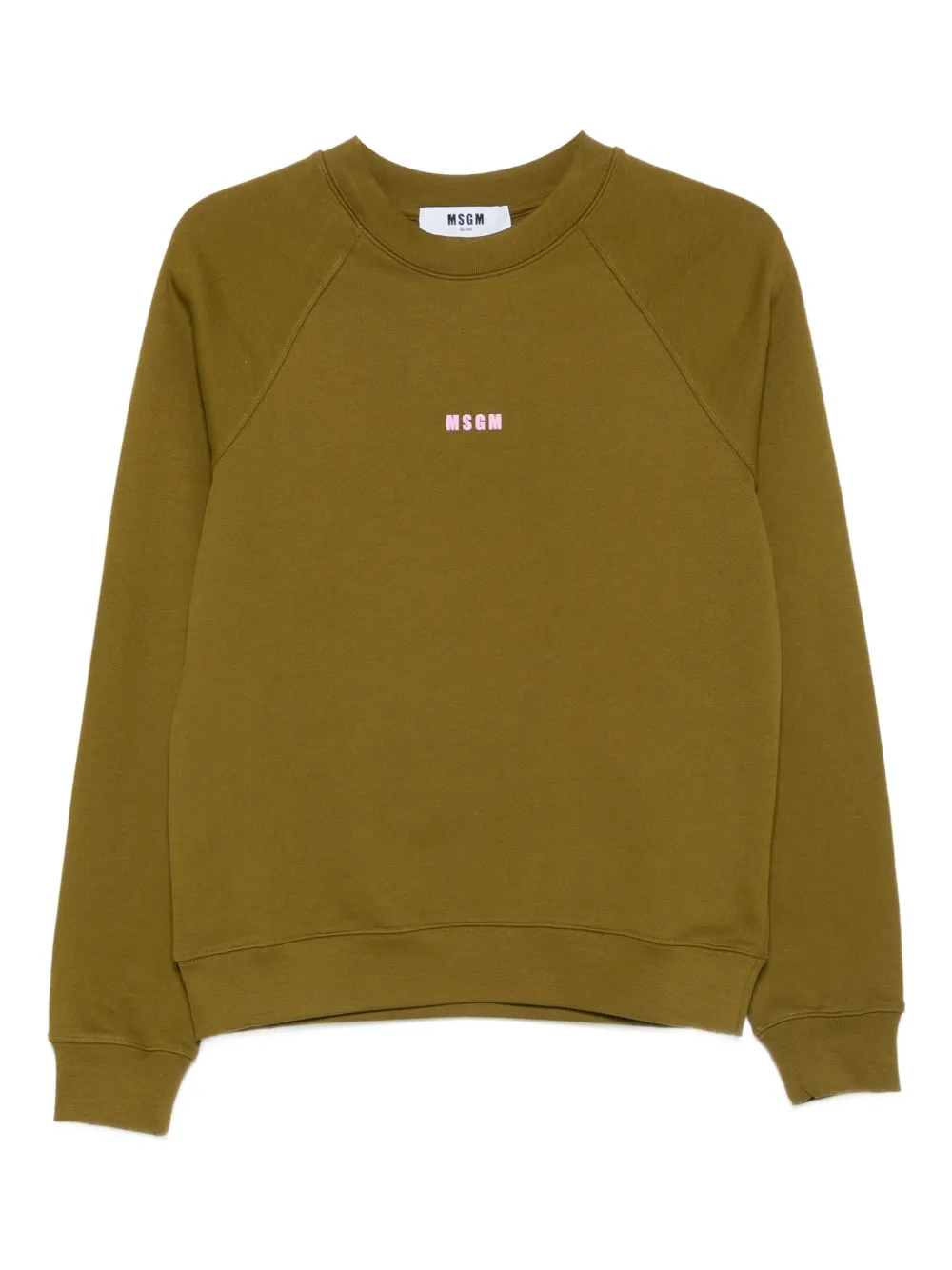 MSGM raglan-sleeve logo sweatshirt Groen