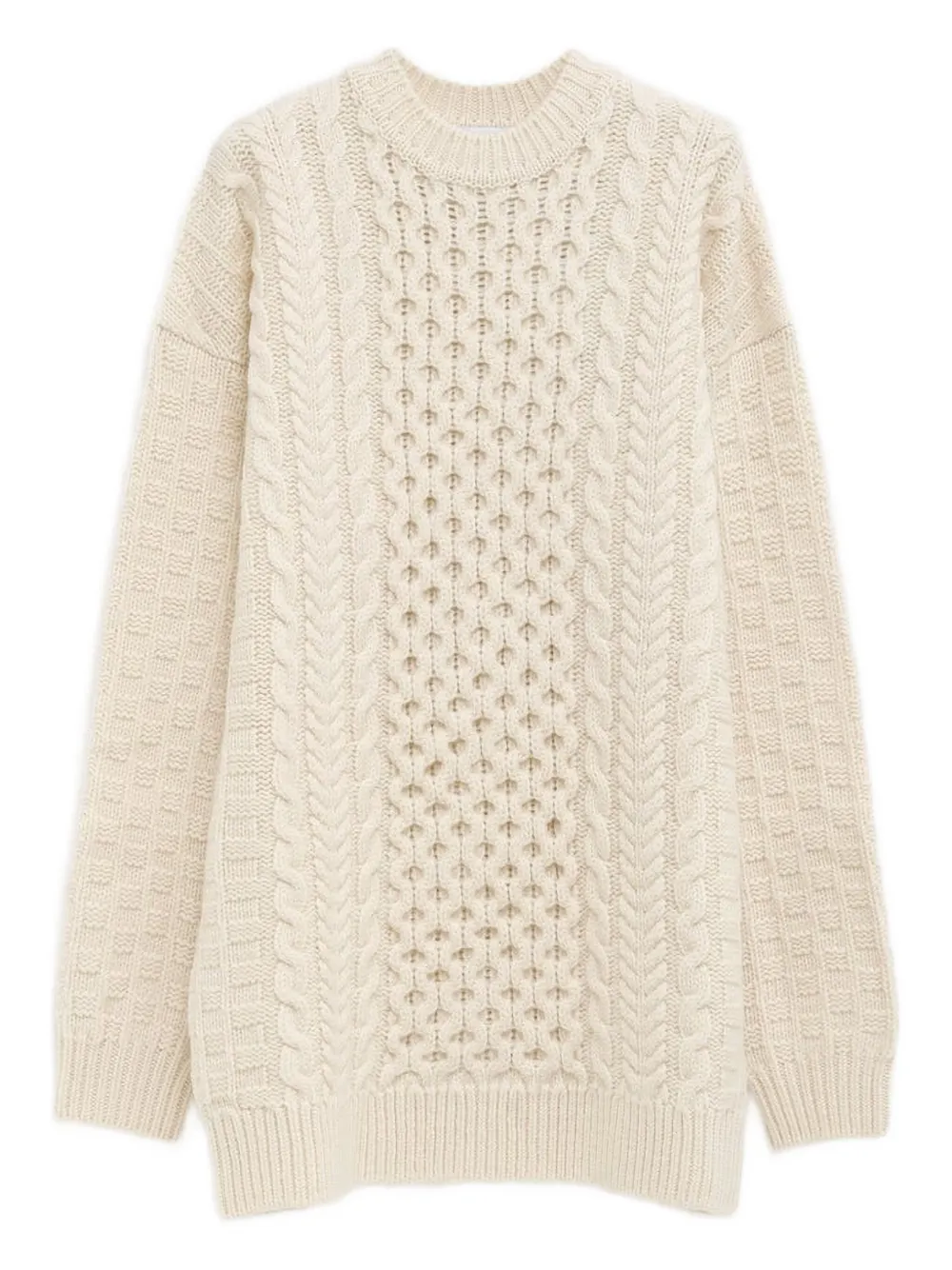 Duran Lantink robe courte en maille torsadée texturée | tons neutres | Image 1