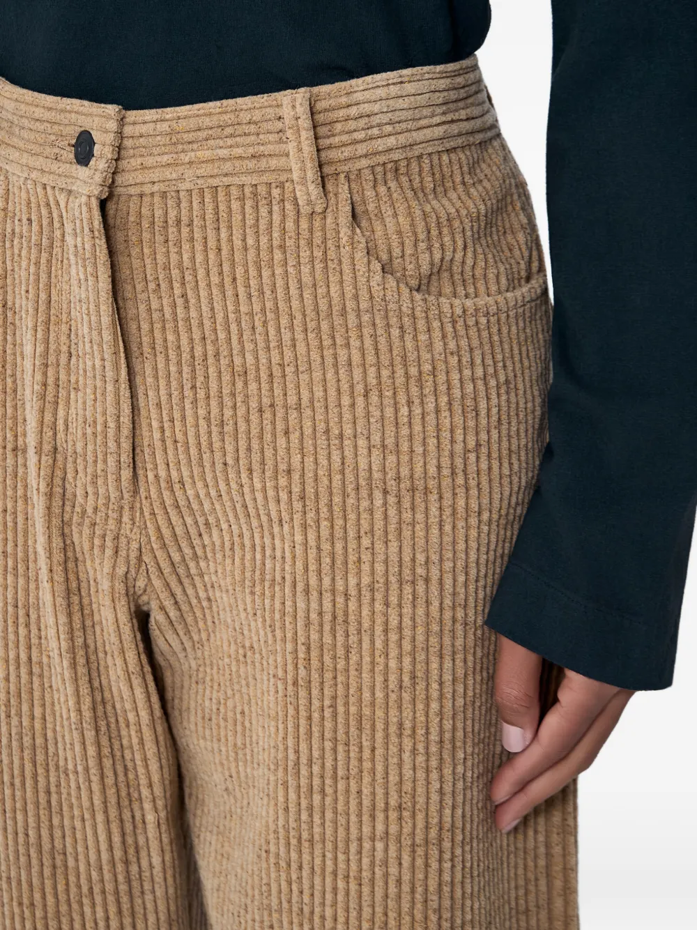 The Row Ribfluwelen broek Beige