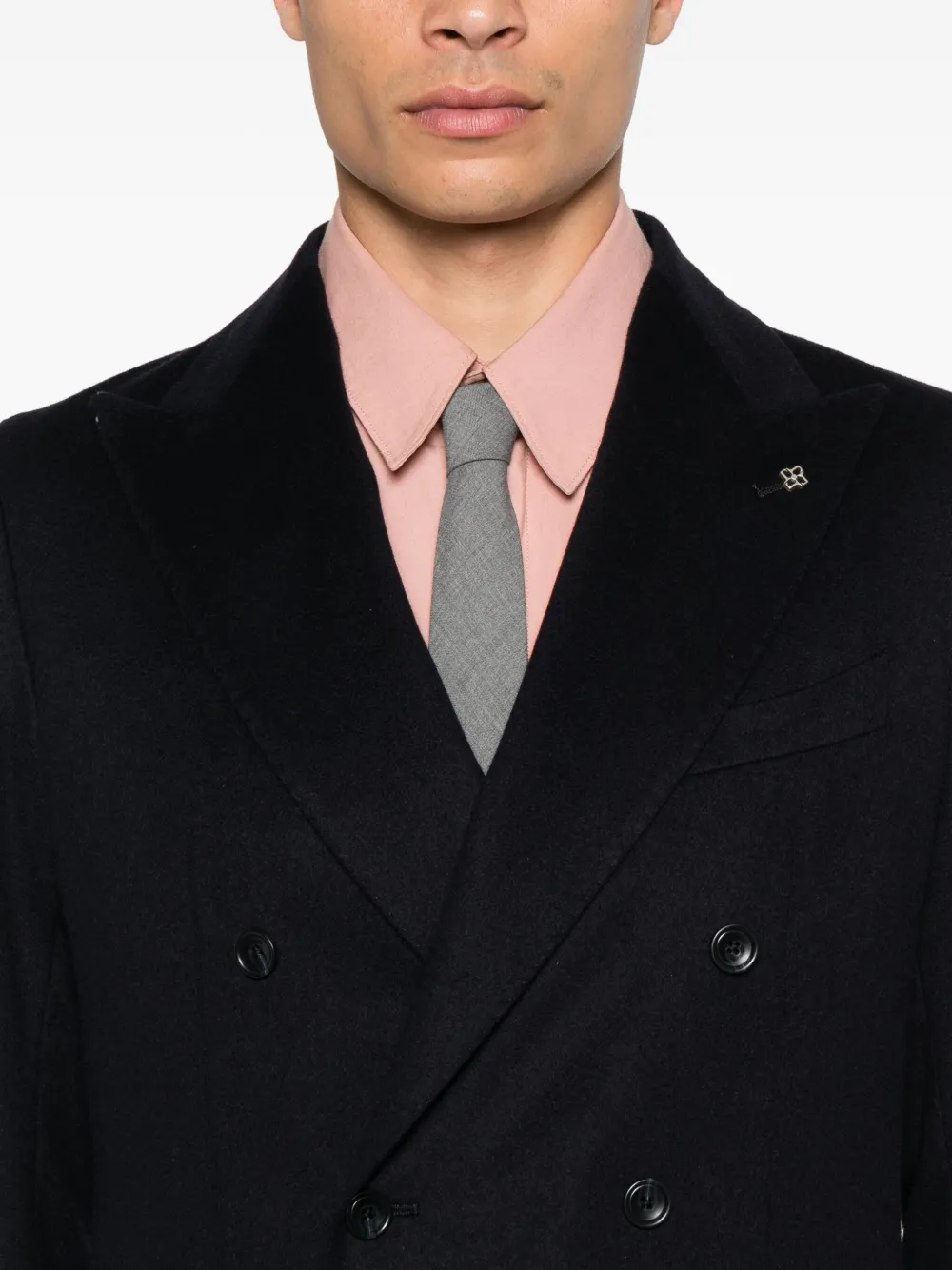 Tagliatore Blazer met dubbele rij knopen en zak Blauw