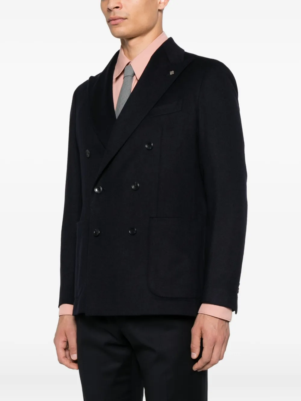 Tagliatore Blazer met dubbele rij knopen en zak Blauw