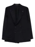 Tagliatore double-breasted patch-pocket blazer - Blue