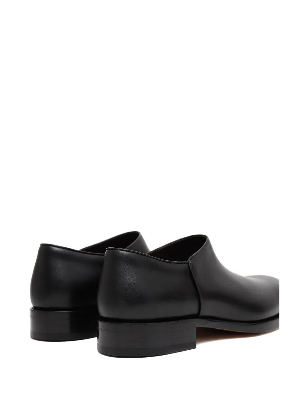 The Row Nobilis loafers met blokhak Zwart