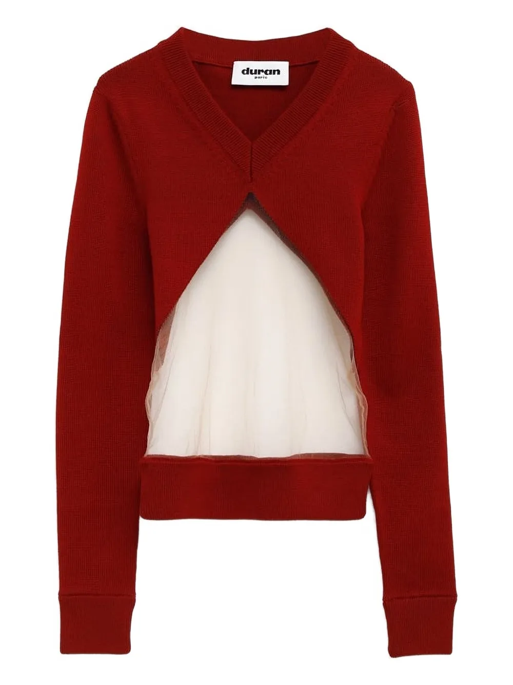 Duran Lantink pull à col v | rouge | Image 1