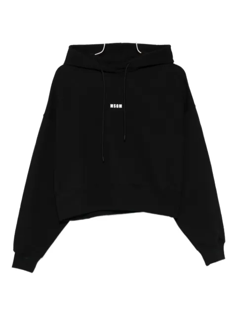 MSGM logo-detailed hooded top