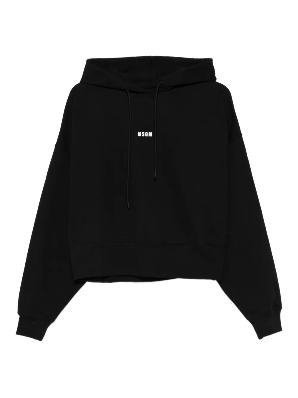 MSGM Top met capuchon en logodetail Zwart
