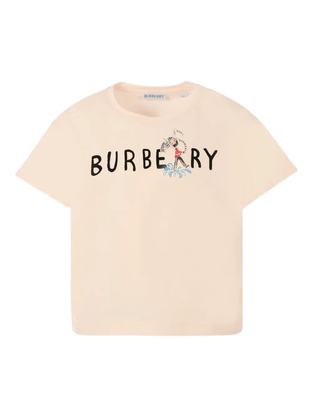 Burberry Kids graphic-print cotton T-shirt Roze