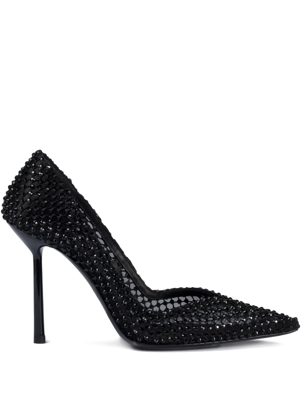Le Silla 100mm Gilda crystal-embellished mesh pumps Black