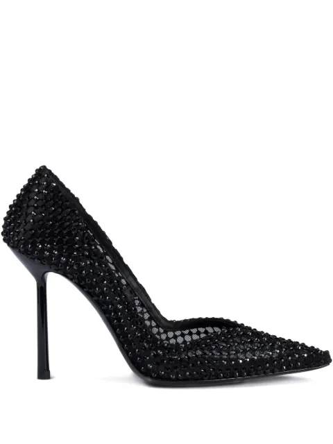 Le Silla 100mm Gilda crystal-embellished mesh pumps