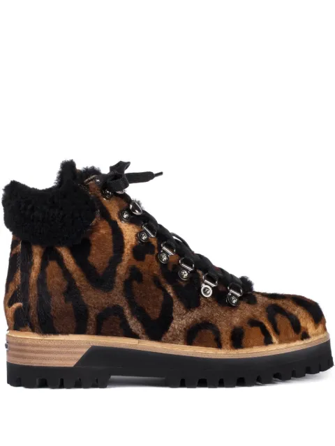 Le Silla St. Moritz leopard-print trekking boots
