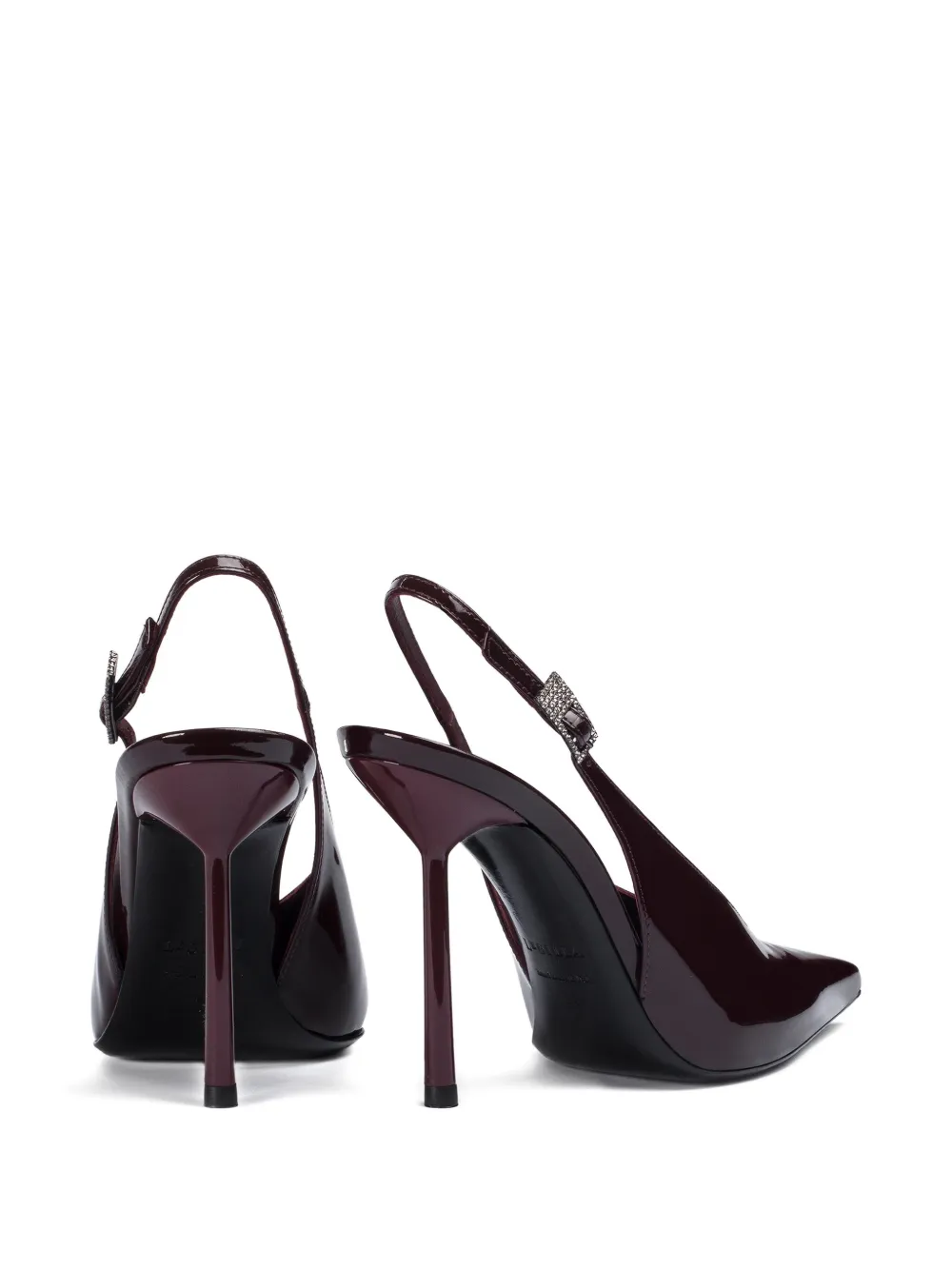 Le Silla 100mm Clivage slingback crystal-embellished pumps Red