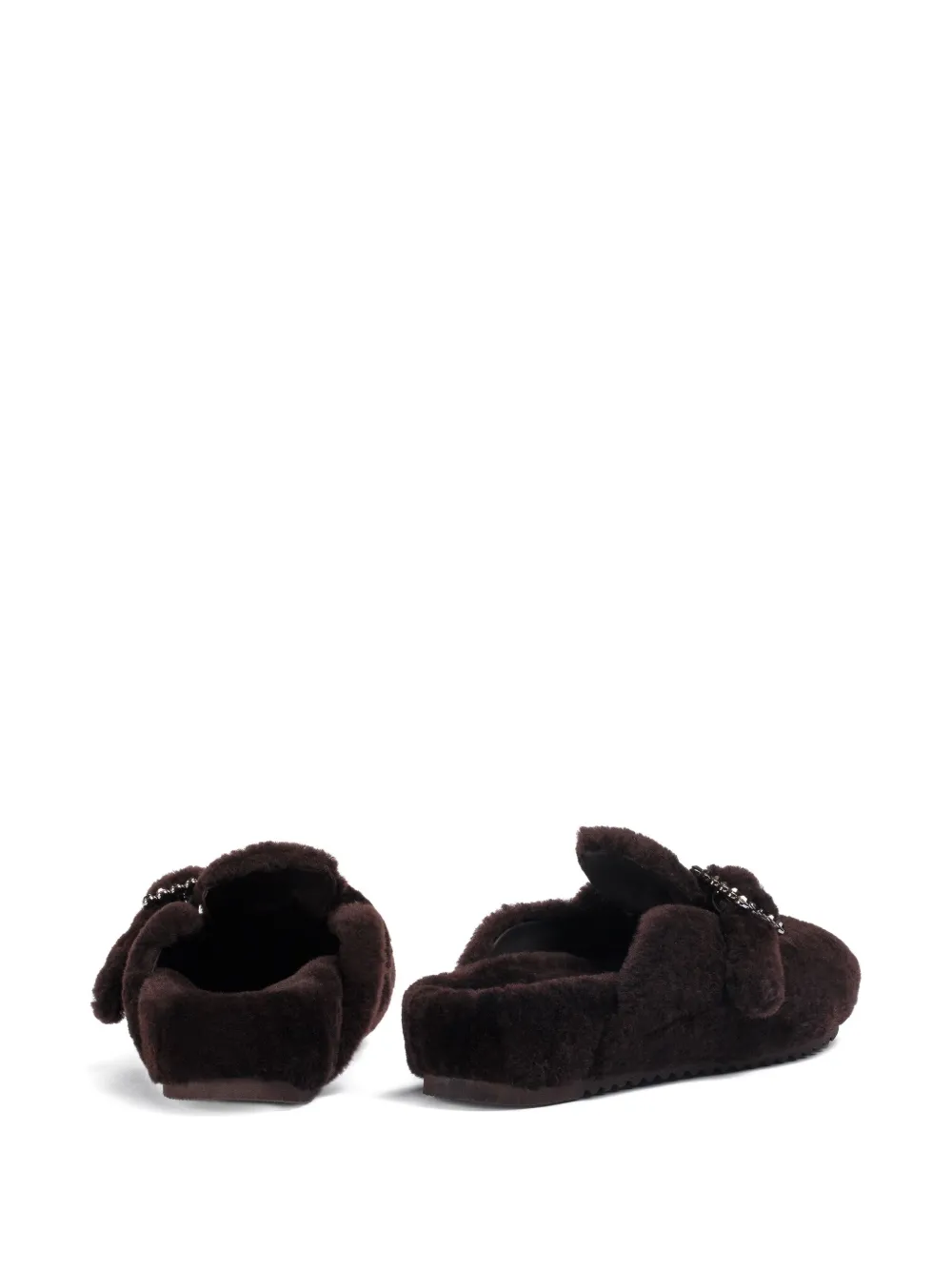 Le Silla Buckle-embellishment Flat Mules In Brown