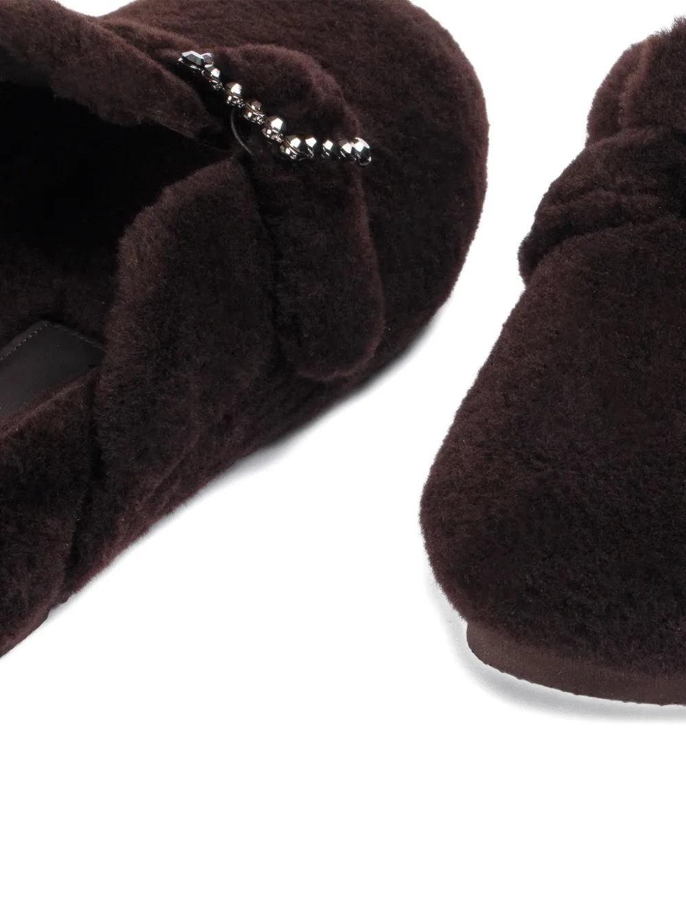 Le Silla Buckle-embellishment Flat Mules In Brown