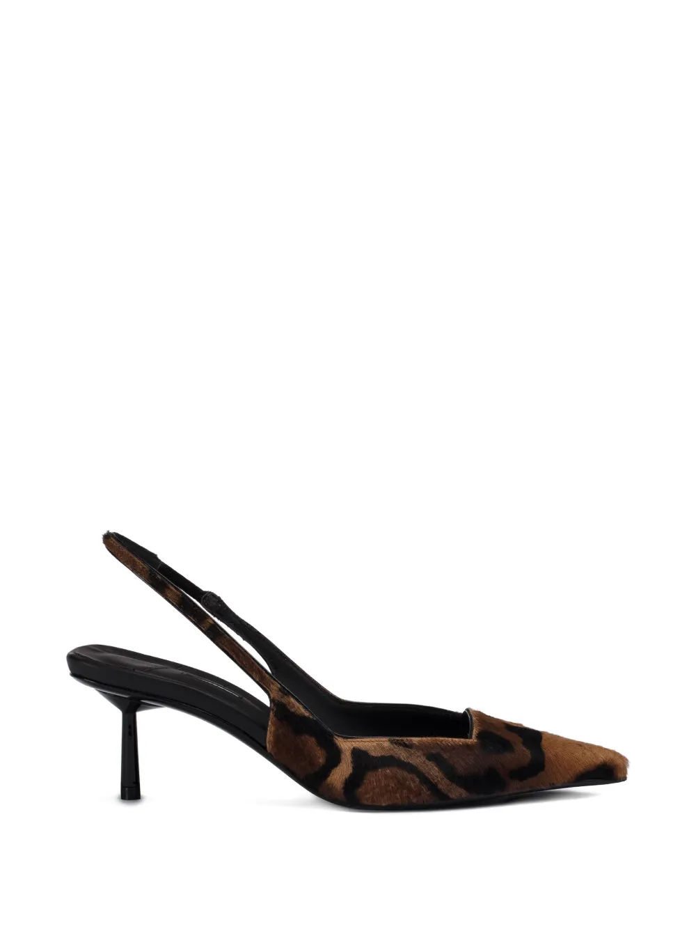 Le Silla 70mm Amelia slingback leopard pumps Brown
