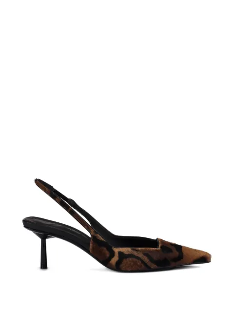 Le Silla 70mm Amelia slingback leopard pumps