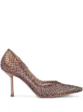 Le Silla 90mm Gilda crystal-embellished mesh pumps - Pink
