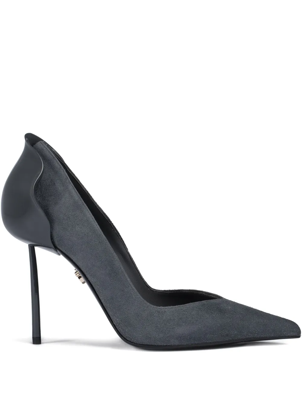 Le Silla 100mm Petalo suede pumps Grey