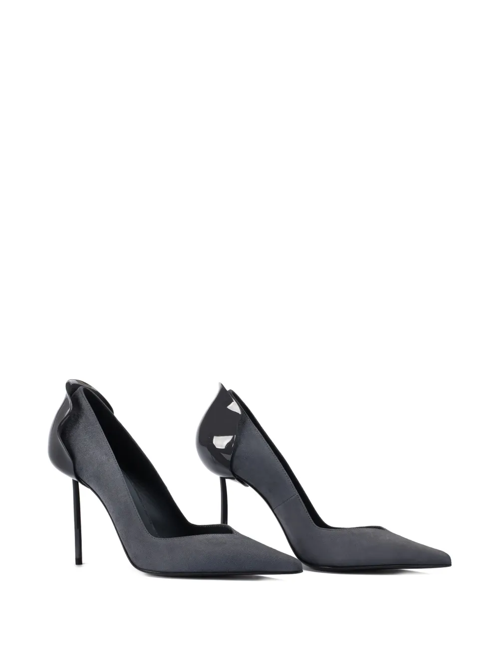 Le Silla 100mm Petalo suede pumps Grey