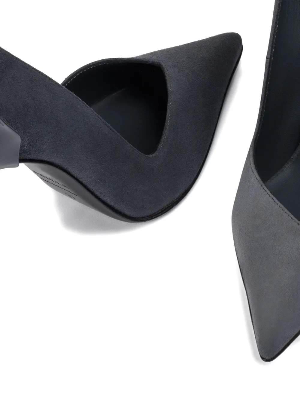 Le Silla 100mm Petalo suede pumps Grey