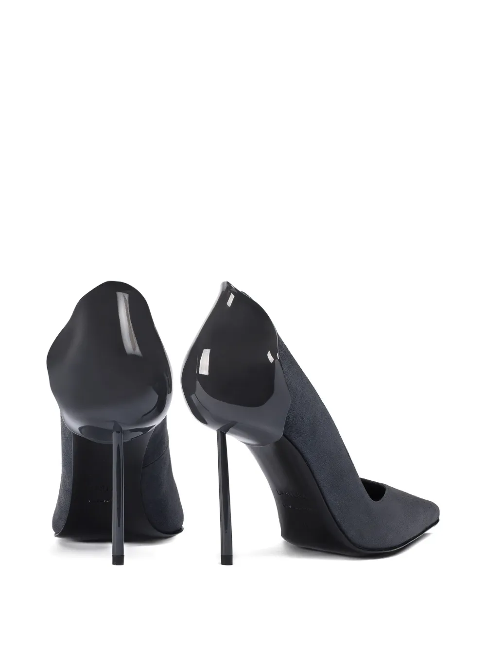 Le Silla 100mm Petalo suede pumps Grey