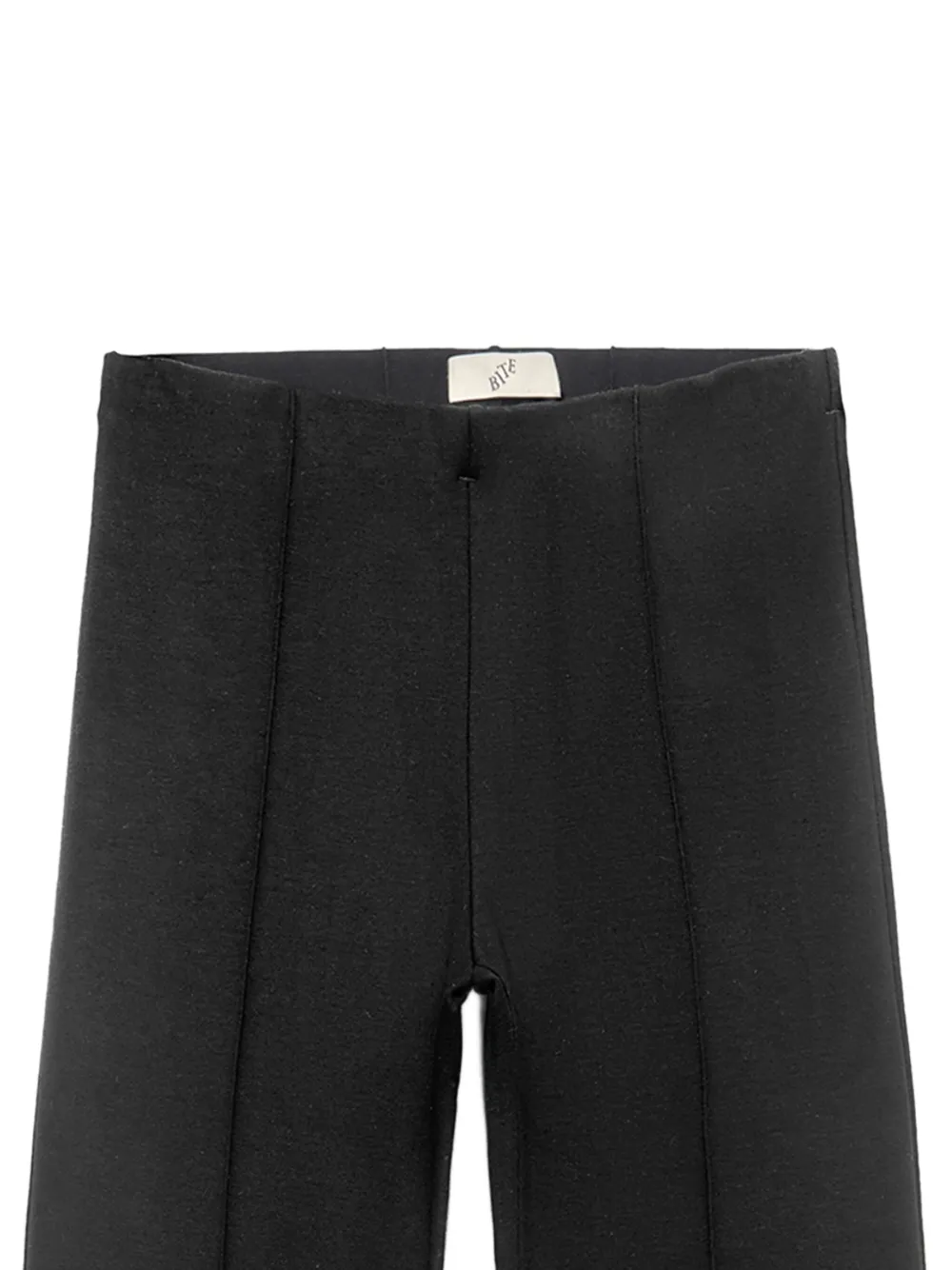 BITE Studios Flared cropped broek met naaddetail - Zwart