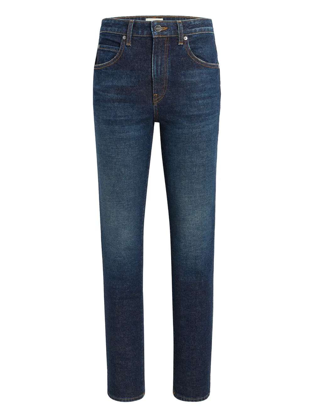 high-waisted slim jeans