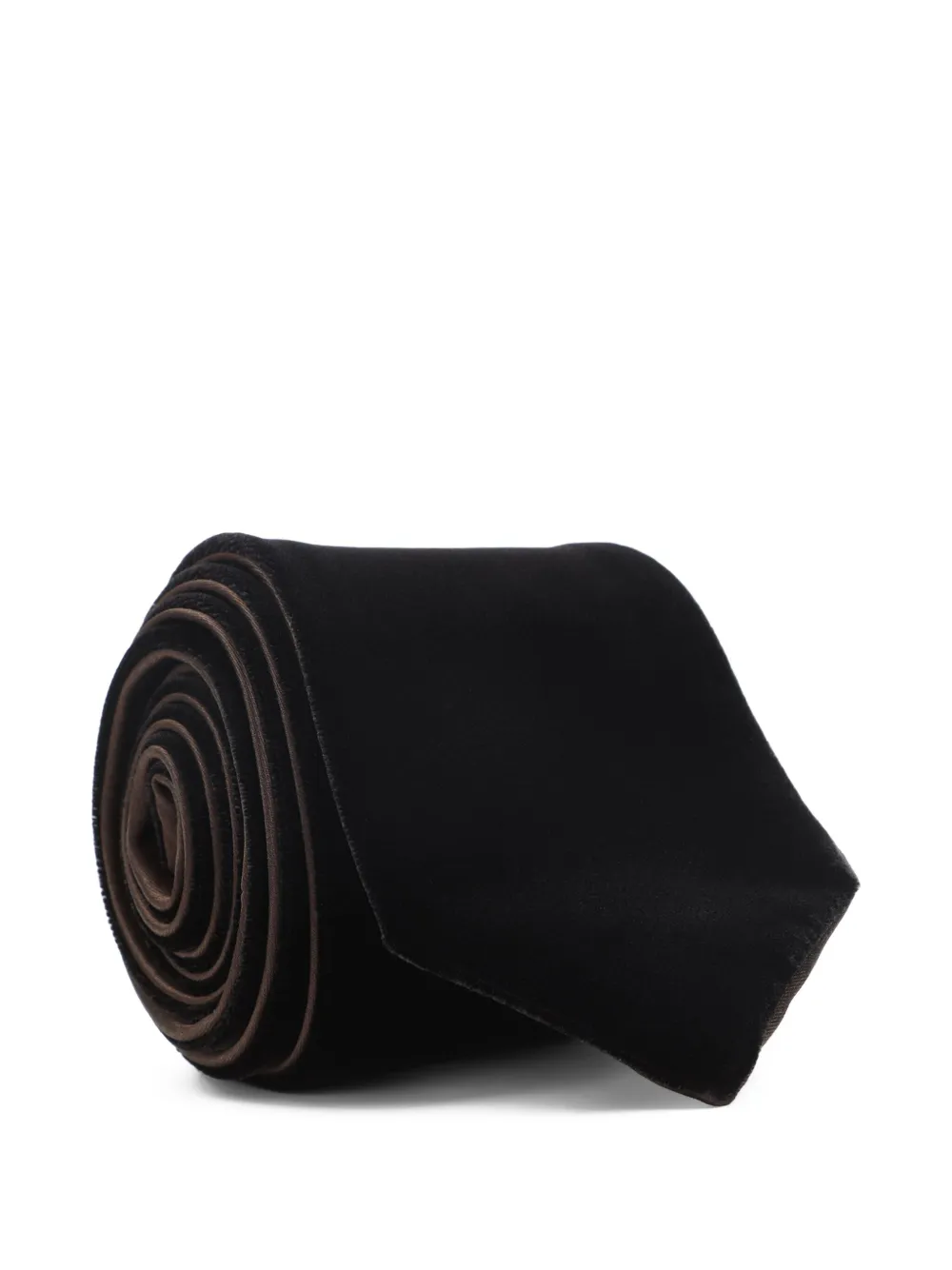 Giorgio Armani velvet tie - Bruin