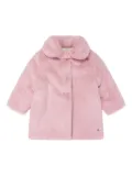 Paz Rodriguez faux-fur collar coat - Pink