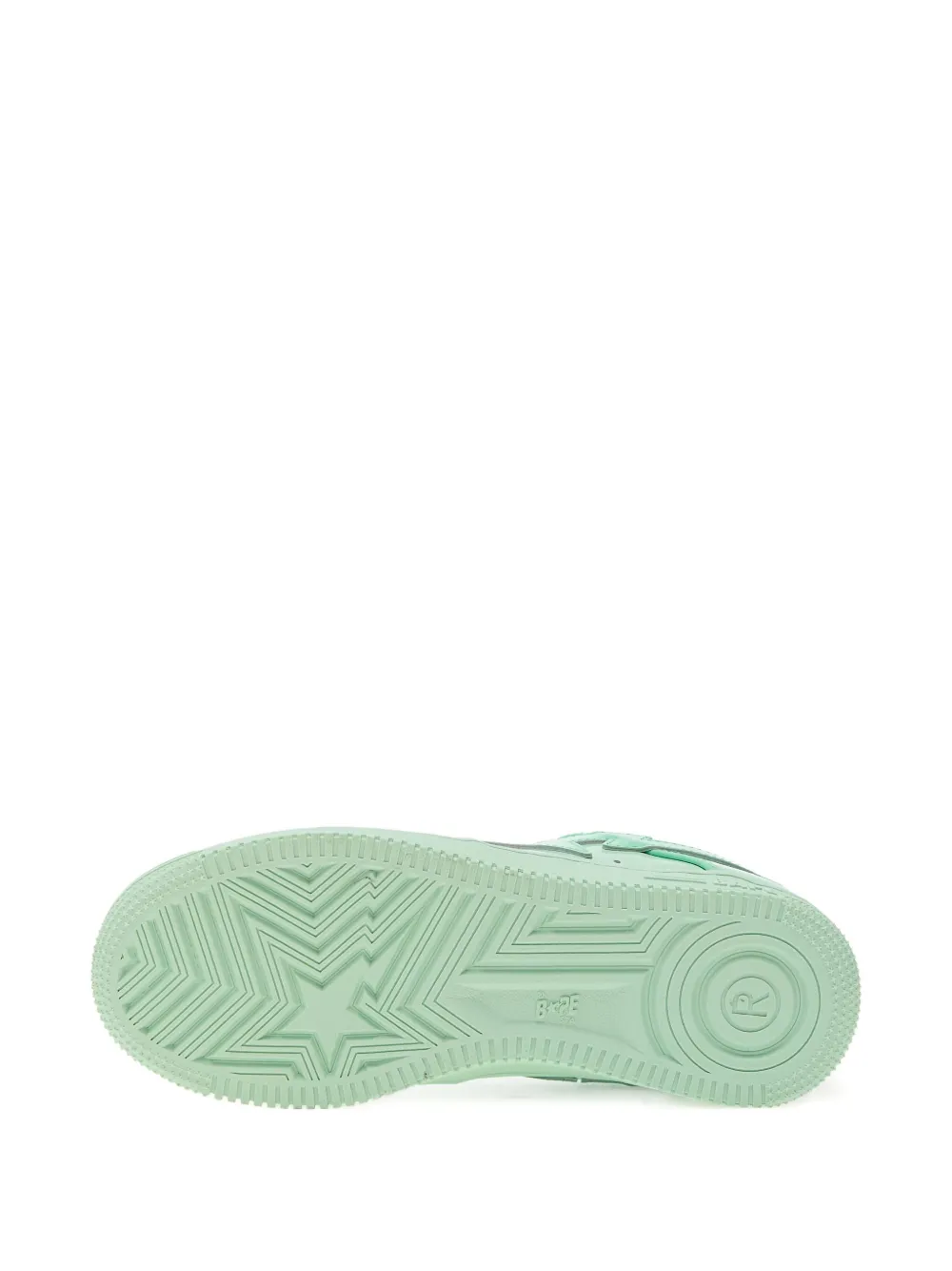 A Bathing Ape Patent Leather Sneakers In Green