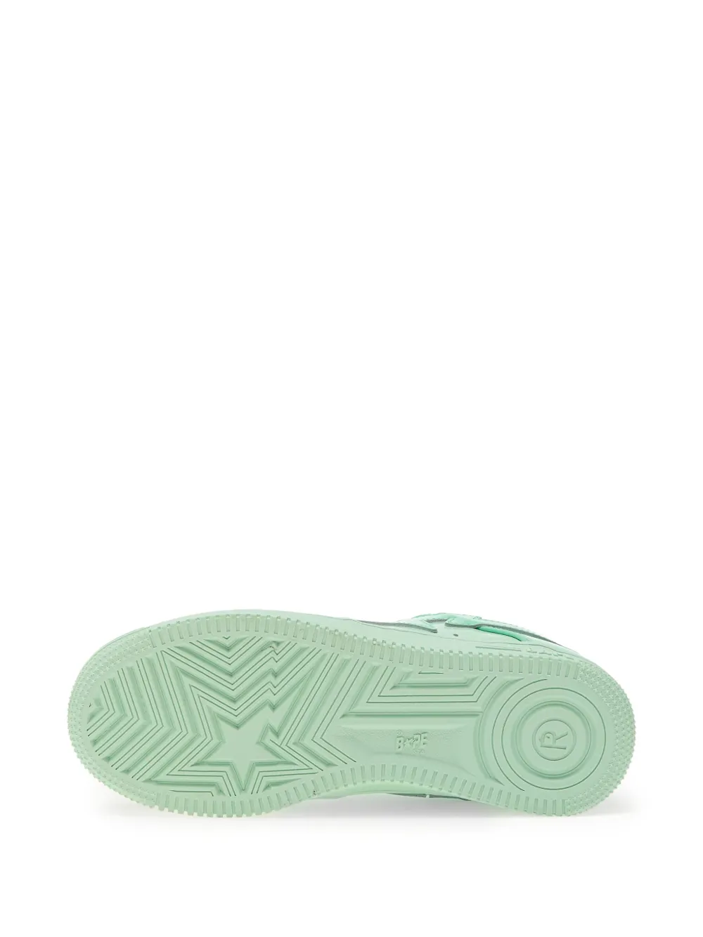 A BATHING APE patent leather sneakers Green