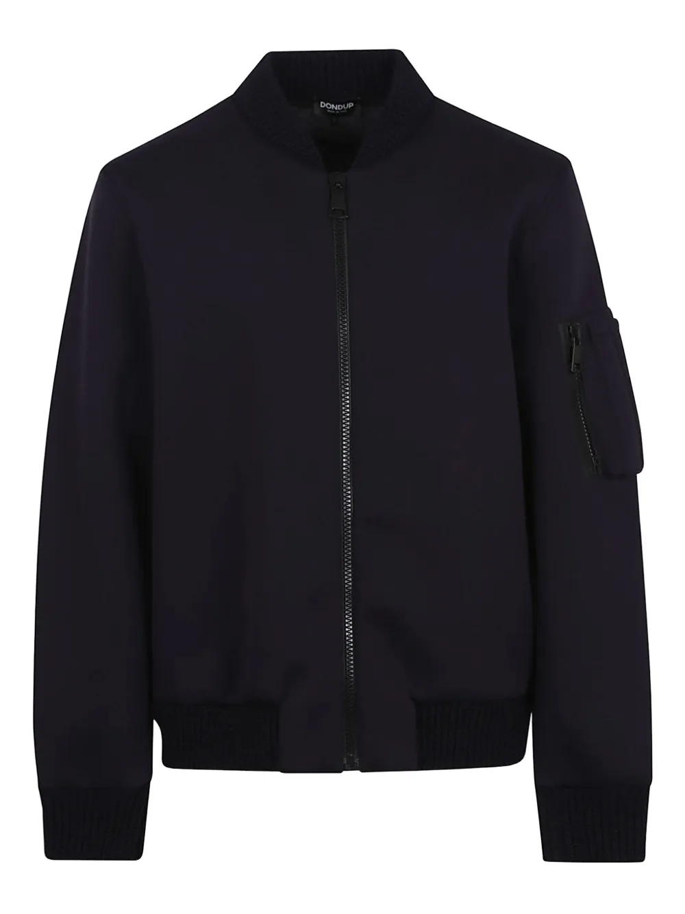 zip-fastening bomber jacket