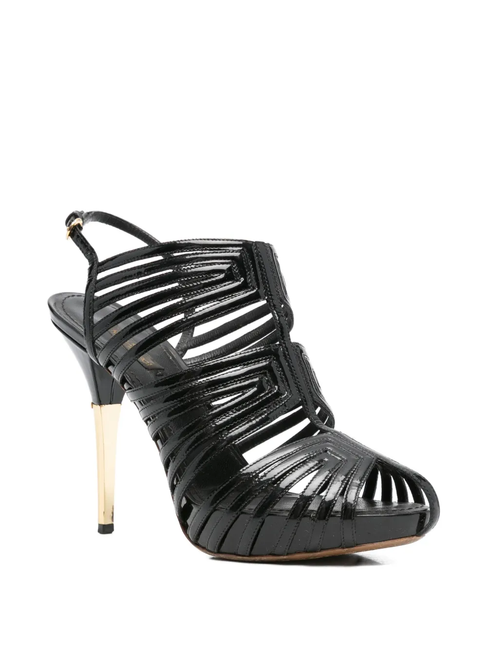 Louis Vuitton Pre-Owned 2010 115 mm Marbella sandalen - Zwart