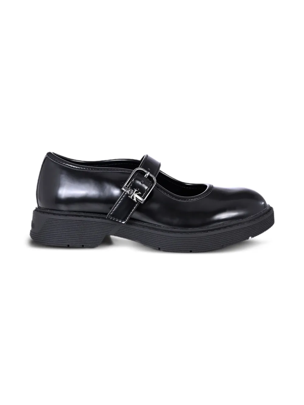 Calvin Klein Kids Derby schoenen met logogesp - Zwart